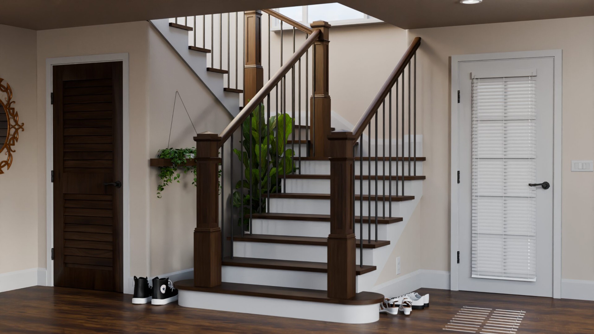 Photorealistic staircase render